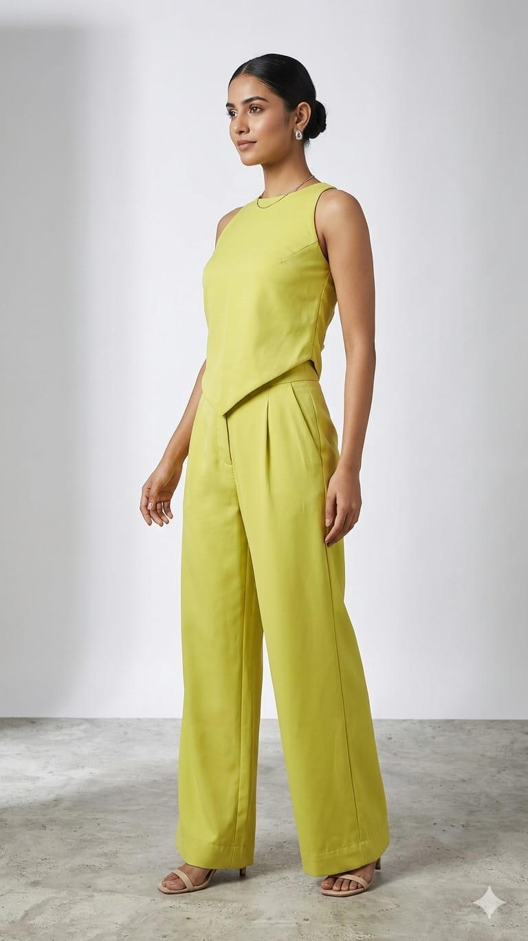 Lime Green Minimal Co-ord Set